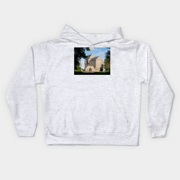 Lallybroch Castle Kids Hoodie by goldyart